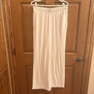 Quince Cream Knit Wide-Leg Lounge Pants Medium